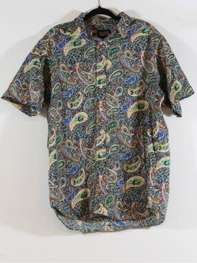 Daniel Cremieux Multicolor Paisley Short-Sleeve Button-Up Shirt